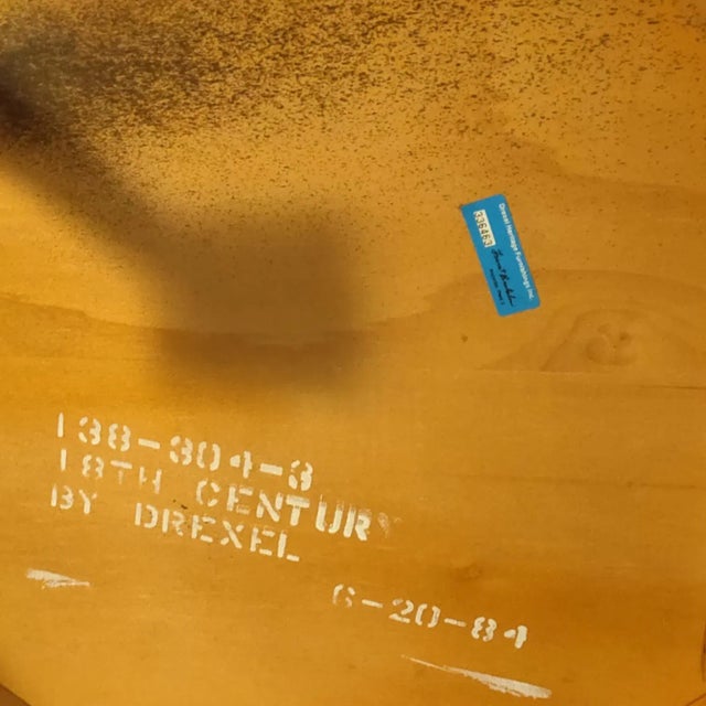 Chestnut 1984 18th Century by Drexel Heritage Cherry Wood Square Side Table For Sale - Image 8 of 8