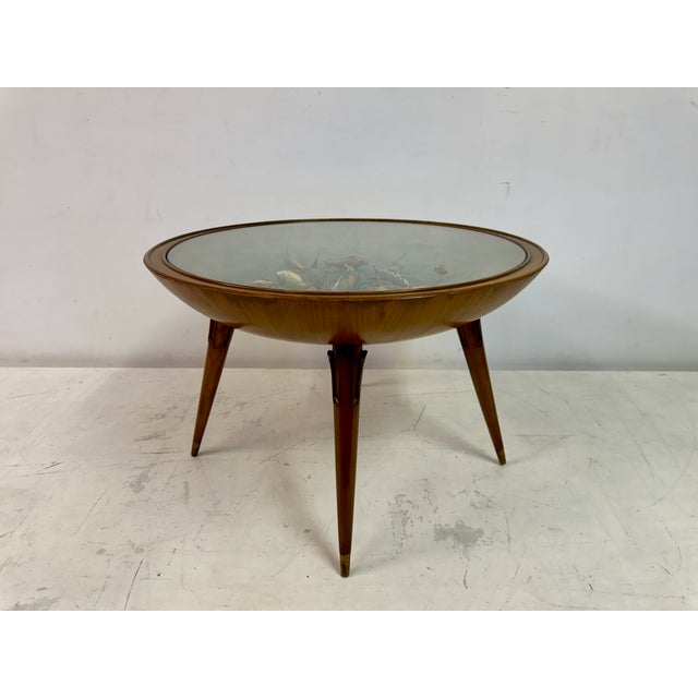 Italian Coffee Table with Model Fish, 1950s For Sale - Image 10 of 16