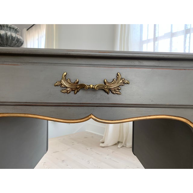 Vintage French Style Writing Desk or Vanity For Sale In Seattle - Image 6 of 12