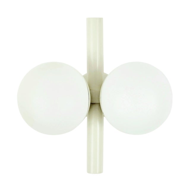 Mid-Century Modern Space Age Opaline Glass Wall Lamp from Kaiser Leuchten, Germany, 1960s For Sale - Image 10 of 10