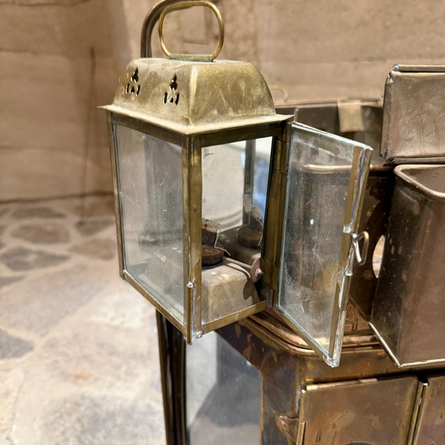 Brass Antique Brass Asian Street Vendor Noodle Cart For Sale - Image 8 of 16