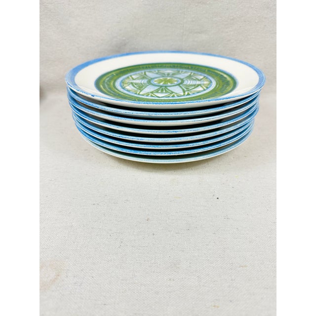 Vintage MCM Royal China Ironstone Dinner Plates-Set of 8 For Sale - Image 4 of 8