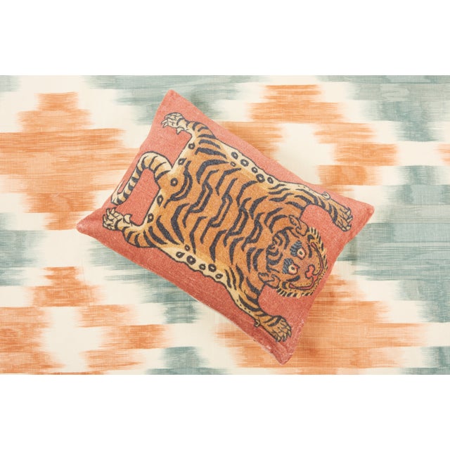 Kenneth Ludwig Chicago Tibetan Tiger Pillow For Sale - Image 4 of 4