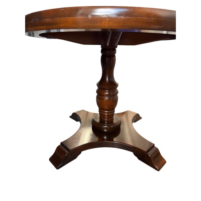 Traditional Late 20th Century Dining Game Table With Glass Top Attributed to Miller Desk For Sale - Image 3 of 11