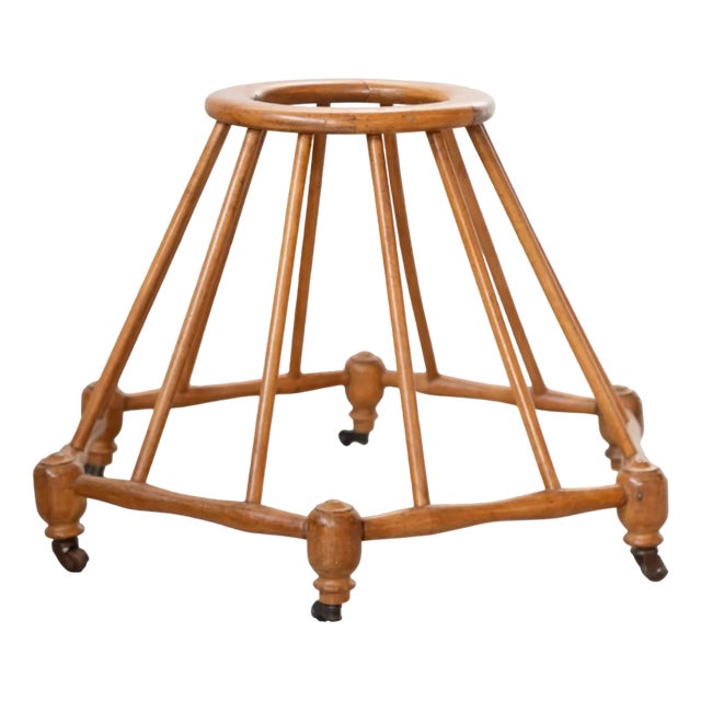 Vintage Beechwood Baby Walker, 1950s For Sale