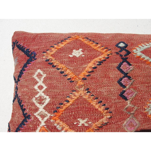 1970s Kilim Rug Pillow Cover For Sale - Image 5 of 12