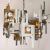1970s Mid-Century Modernist Eight Arm Chrome & Brass Chandelier by Gaetano Sciolari For Sale - Image 5 of 11