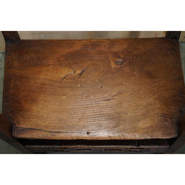 Antique Provincial Hand-Carved Elm and Fruitwood Chair, 1780-1820 For Sale - Image 6 of 18