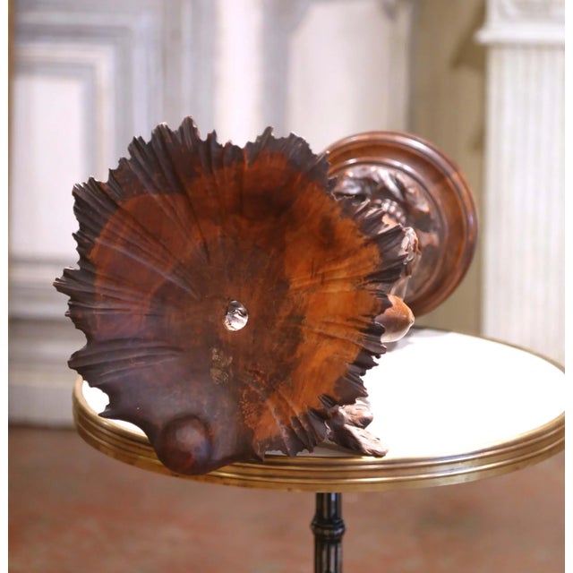 Mid-19th Century Italian Carved Walnut Cherub Compote or Tazza For Sale - Image 10 of 11