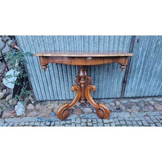 Art Nouveau Wooden Console Table For Sale - Image 9 of 9