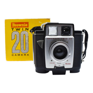 Mid 20th Century Kodak Brownie Twin 20 Camera With Original Box & Manual