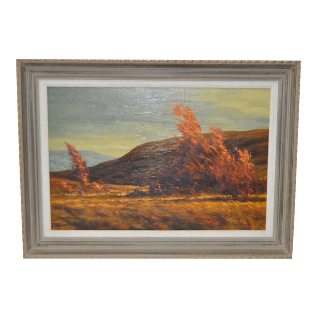 Robert Knudson "Golden Afternoon" Original Oil on Canvas c.1970s For Sale