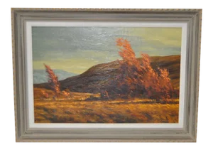 Robert Knudson "Golden Afternoon" Original Oil on Canvas c.1970s