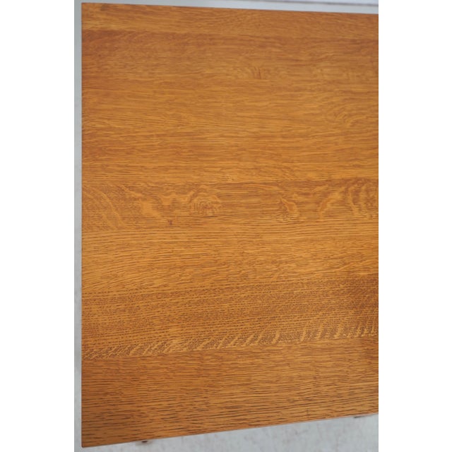 Wood Stickley Square Mission Oak Lamp Table For Sale - Image 7 of 14