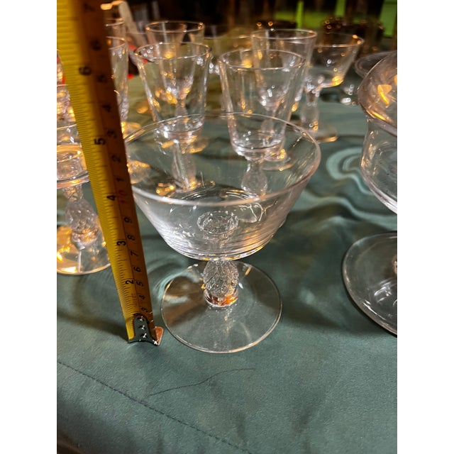 1970s Collection of Glasses and Serving Pieces With Pineapple Stems - 18 pcs For Sale - Image 12 of 12