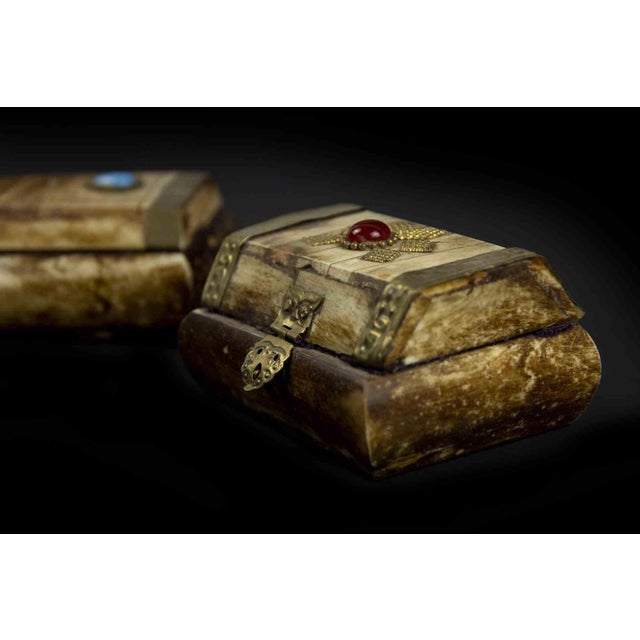 Jewelry Boxes, Mid-20th Century, Set of 2 For Sale - Image 5 of 7
