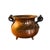 Stunning late 19th century French copper cauldron with iron folding handle and standing on stubby hollow feet, the whole...