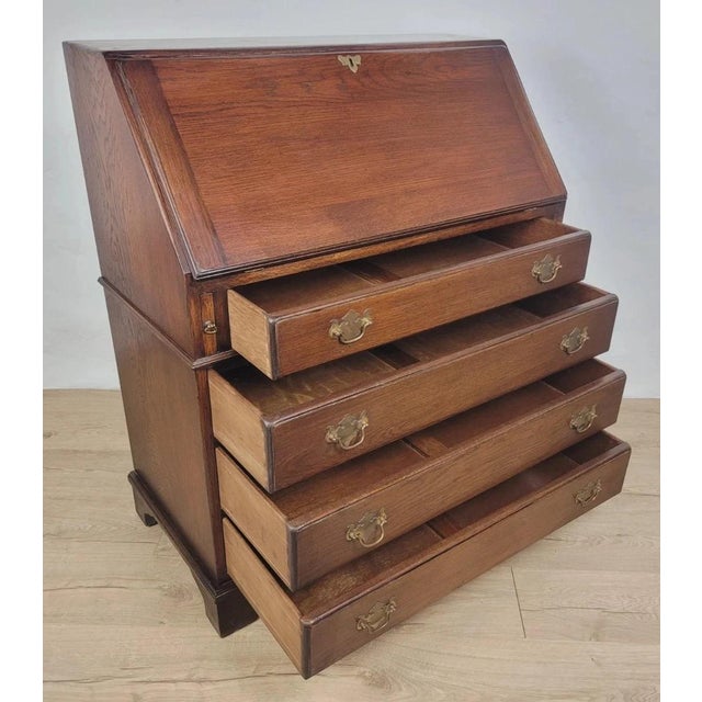 Vintage Secretaire in Oak by Bevan Funnell, 1950 For Sale - Image 6 of 18