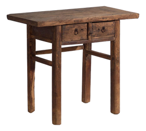 Antique Elm Console Table