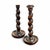 Brown Victorian Candlesticks in Mahogany, Set of 2 For Sale - Image 8 of 9