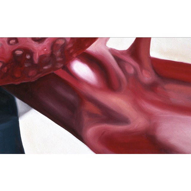 2000s "Strawberry and Ribbon" Gallery Wrapped Oil Painting by Judith Moore For Sale - Image 9 of 10