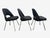 Mid-Century Modern Early 2000s Charcoal Gray and Cream Executive Chairs by Saarinen for Knoll- A Set For Sale - Image 3 of 12