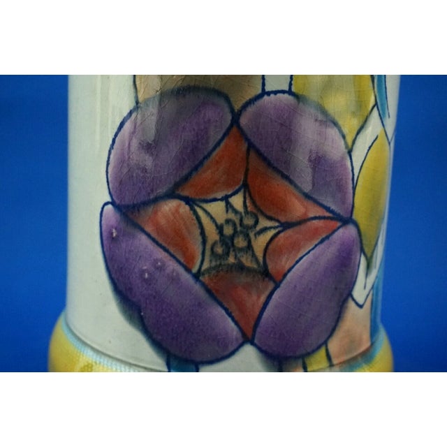 Large Futurist Ceramic Vase with Airbrushed Still Life Decoration by Dante Baldelli, Italy, 1920s For Sale - Image 15 of 18