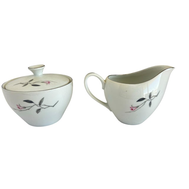 This Vintage 2-Piece Cream & Sugar Set in Cherry Blossom Fine China 1067 is Made in Japan. Set includes: Sugar Bowl with...