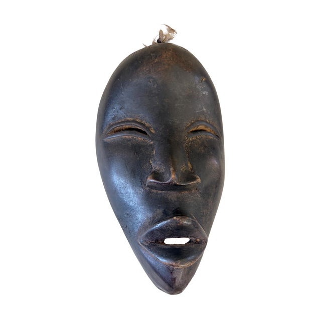 African Vintage African I .Coast Dan Ceremonial Mask 10" H For Sale - Image 3 of 6