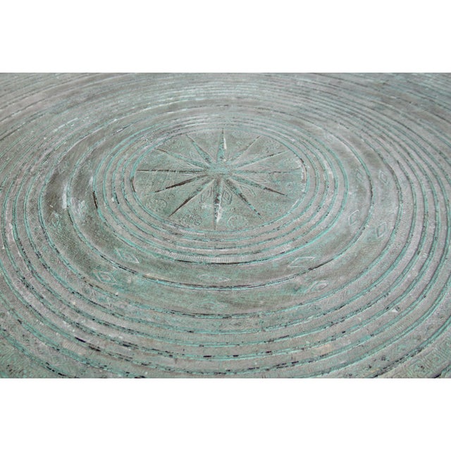 Antique Southeast Asian Bronze Rain Drum Side Table For Sale - Image 17 of 18