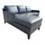 Harlow Leather Dark Grey Modern Sectional, Paul Michael Company For Sale