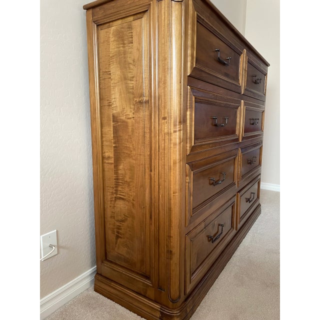 Brown Office Filing Cabinet Custom Made Maple For Sale - Image 8 of 13