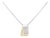 14K White and Yellow Gold 1.0 Cttw Princess Cut Diamond Two Tone Foldover Box Pendant 18” Box Chain Necklace (H-I Color, SI2-I1 Clarity) For Sale