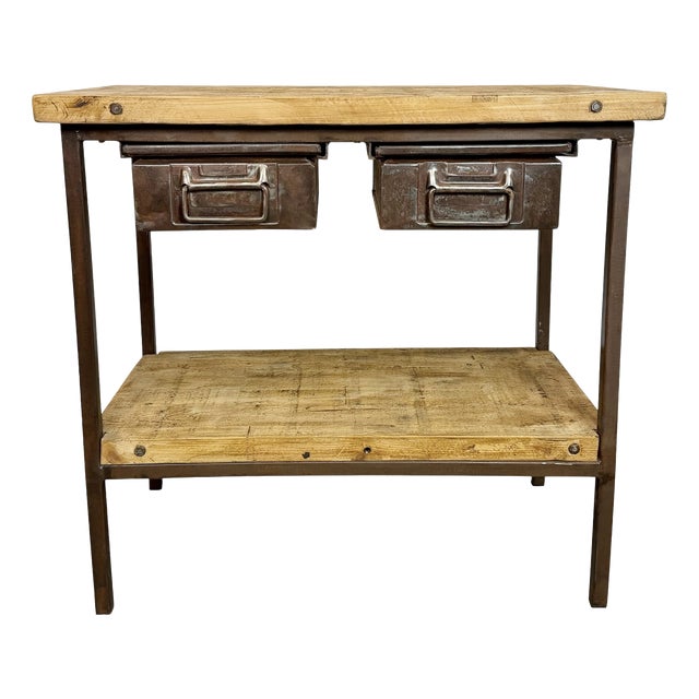 Vintage Industrial Worktable, 1960s For Sale