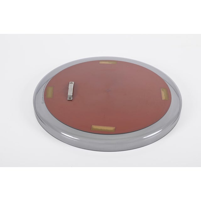 Clear Acrylic Glass Round Wall Mirror by Luigi Massoni for Guzzini, Italy, 1960s For Sale - Image 13 of 15