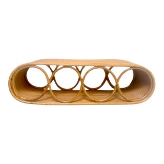 Vintage Italian Pencil Reed Wine Rack For Sale