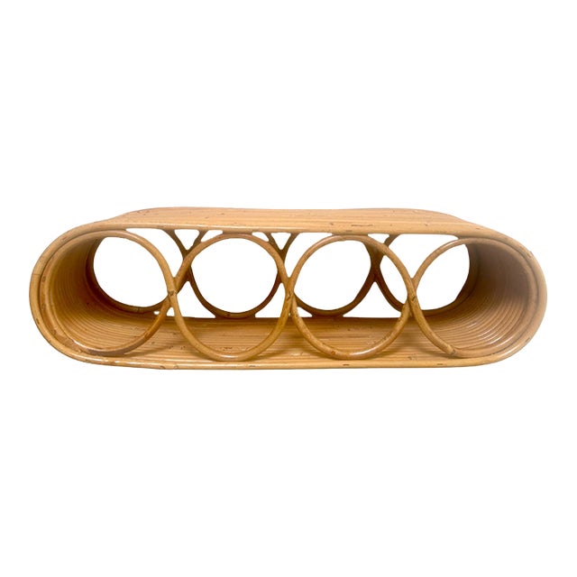 Vintage Italian Pencil Reed Wine Rack For Sale