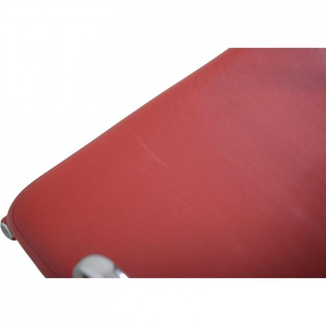 Animal Skin EA-208 Chair in Red Leather by Charles Eames, 2005 For Sale - Image 7 of 15