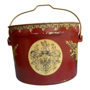 Mid 20th Century English Wastebasket Bucket / Pail