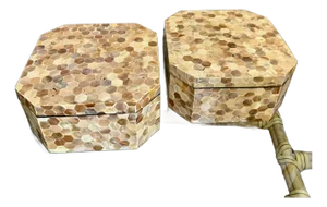 Tiled Shell Boxes, Pair
