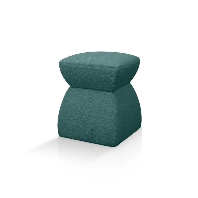 Cusi Pouf in Paon Mohair by KABINET For Sale - Image 13 of 13