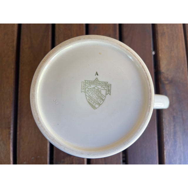 Vintage T G Green Cornishware Blue Striped Pint Milk Pitcher For Sale - Image 4 of 4