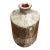 Vintage Brutalist Studio Pottery Triangular Bottle Vase With Textured Ash Glaze For Sale