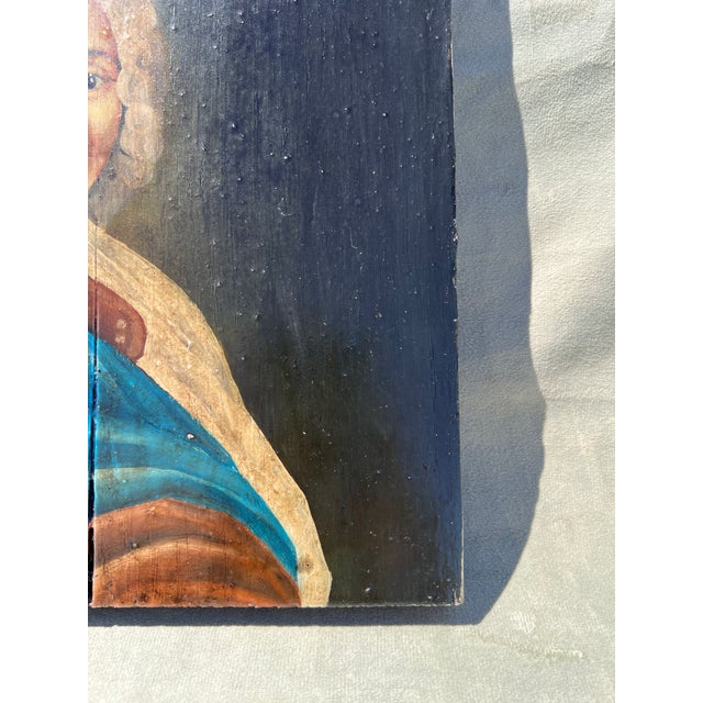 Memento Mori Baroque Style Oil on Wood Panel Portrait Painting a French Nobleman With Dual Faced Man For Sale - Image 10 of 12