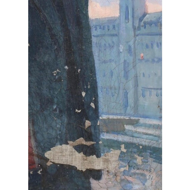Original Oil Portrait Painting: Ukrainian Socialist Realism Art, 1971 100-70 For Sale - Image 6 of 6