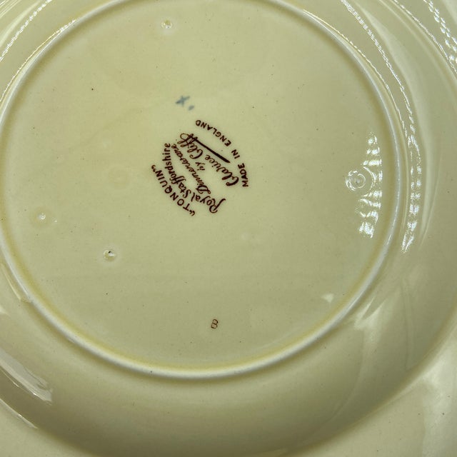 Brown Vintage Royal Staffordshire "Tonquin" Dinner Plates by Clarice Cliff – Set of 6 For Sale - Image 8 of 11