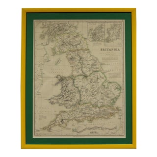 Late 19th Century "Britannia" Framed Map For Sale