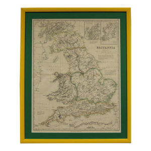 Late 19th Century "Britannia" Framed Map