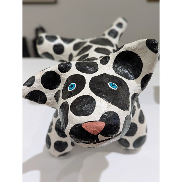 Debbie Edgers Sturges Abstract Papier-Mâché Dog Sculpture For Sale - Image 9 of 10