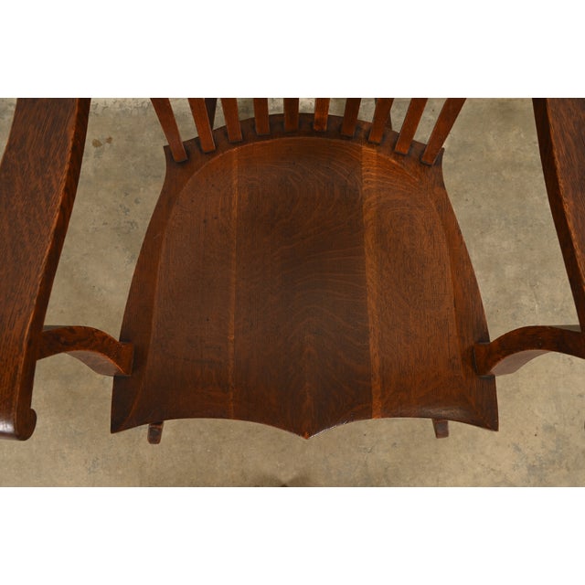 J. Dieudonné Antique Belgian Mission Oak Arts & Crafts Rocking Chair ...